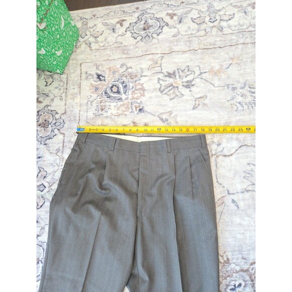 #48 Vtg Botany 500 48R  Gray Striped USA Made Mens Jacket Pants Suit Levine's - Picture 10 of 12